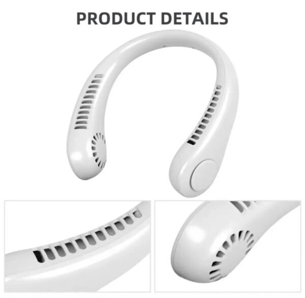 portable rechargeable neck fan (random color ) - Image 4