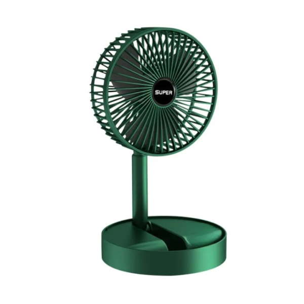 folding telescopic floor fan summer silent desktop direct  electric fan for office bedroom school (random color ) - Image 2