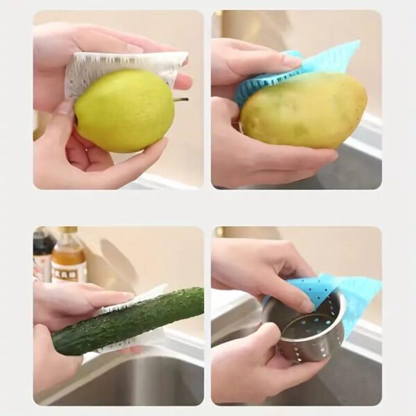 multifunctional soft silicone brush | multipurpose vegetable peeler | home cleaning brush | fruit and vegetable cleaning brush (pack of 2) (random color) - Image 7