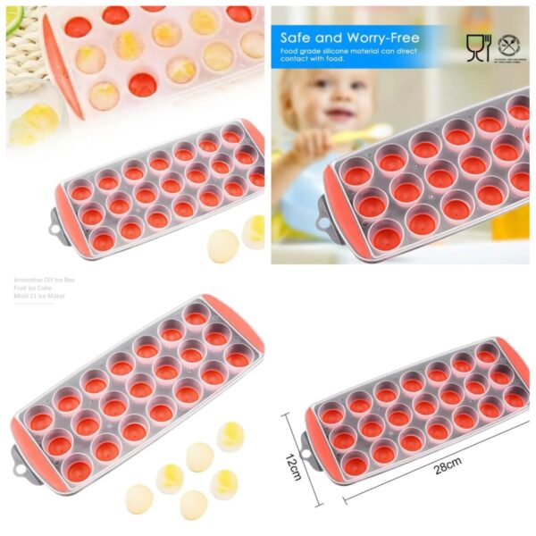popup ice cube tray silicone mould jelly shots/chocolate (random color)