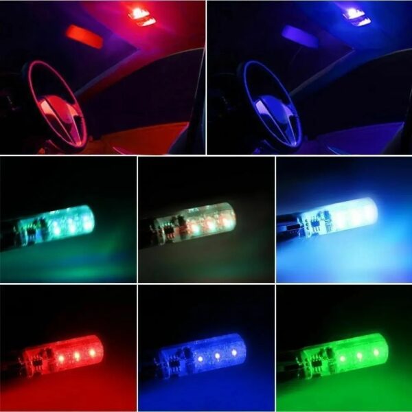 smds led car parking light bulbs pair remote control - Image 4