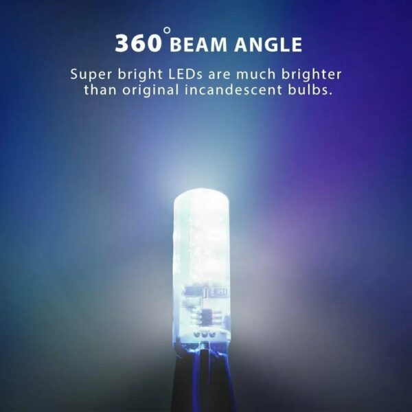 smds led car parking light bulbs pair remote control - Image 6