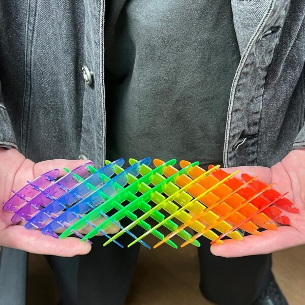 rainbow colors worm fidget toy sensory stress anxiety relief toys for adults and children - Image 4
