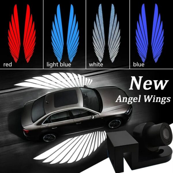 angel wing light dynamic projection lamp universal car rear view mirror side mirror  (2 pcs) - Image 16