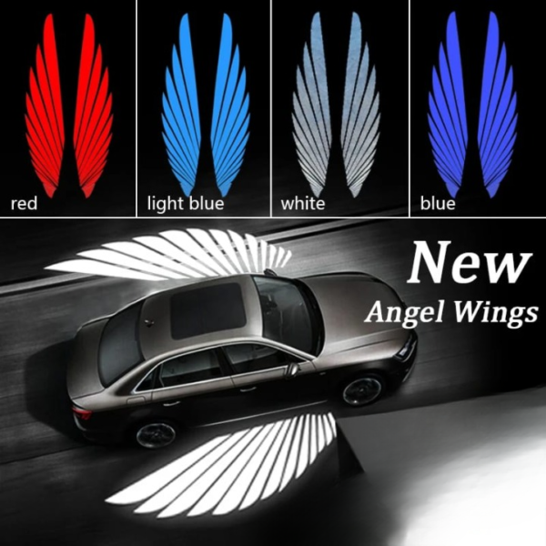 angel wing light dynamic projection lamp universal car rear view mirror side mirror  (2 pcs)
