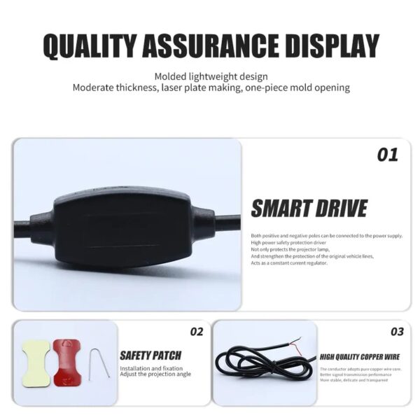 angel wing light dynamic projection lamp universal car rear view mirror side mirror  (2 pcs) - Image 6
