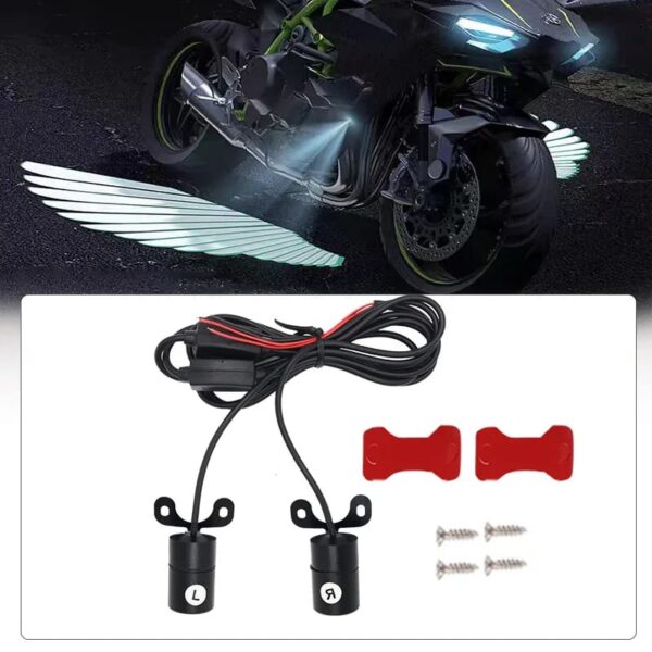 angel wing light dynamic projection lamp universal car rear view mirror side mirror  (2 pcs) - Image 9
