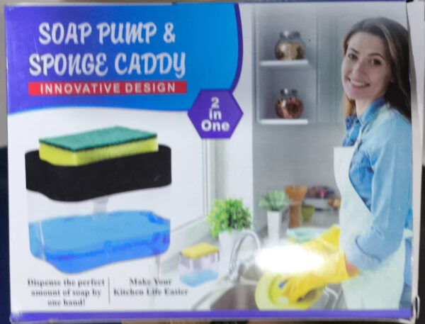 soap pump with sponge hand push water resistant portable dispenser - Image 6