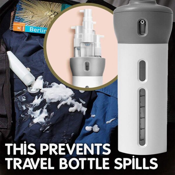 4 lotion bottles in 1 refillable travel dispenser bottle liquid lotion cream sun block sanitizor shampoo toiletries container travel bottle portable 4 bottle sets in 1 pump leakproof cosmetic travel bottle set