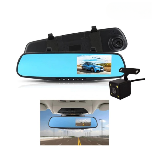 dual camera back and front with 4.3 ″tft lcd crystal-clear recording vehicle full hd 1080p blackbox dvr | car dash board camera | security camera for cars, vehicles, trucks and vans