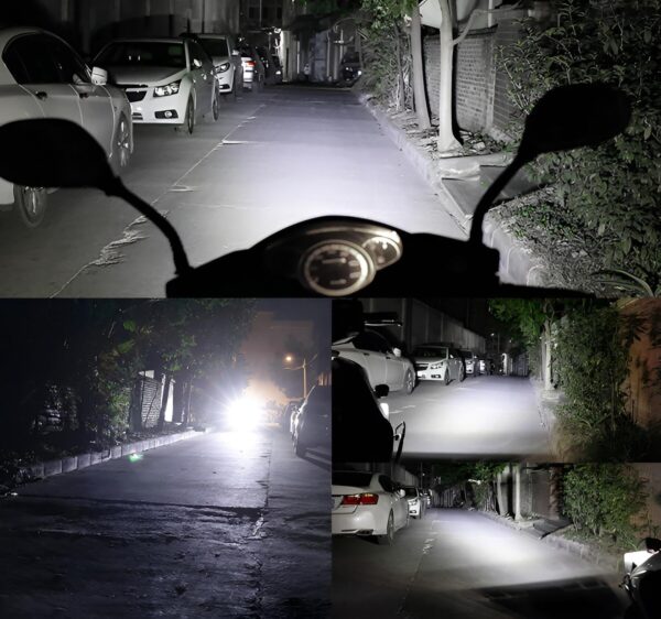 2pcs work lights 6 led motorcycle headlight spot light waterproof super bright auxiliary scooters universal 12v led bar - Image 7