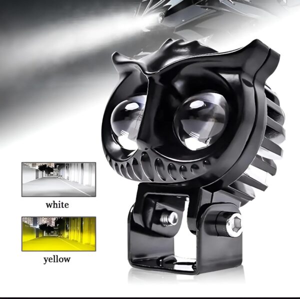 owl shape fog flash light low & high beam owl plastic body spot light for all cars and bikes (1pc)