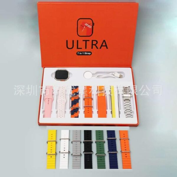 laxasfit 7 in 1 ultra latest model smart watch(random color) - Image 10