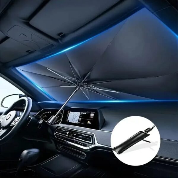 car umbrella sunshade car windshield sun shade umbrella, sun visor protector, foldable front window sunshade umbrella, heat insulation protection