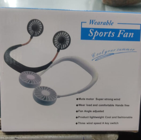 hands free mini neck band | usb rechargeable fan, 3 mode (random colors) - Image 5