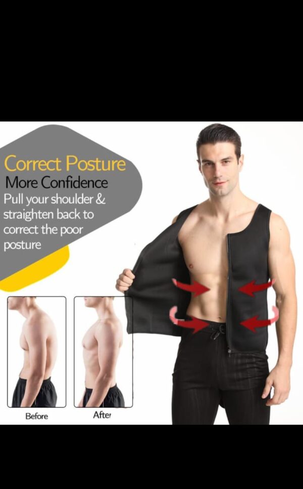 seamless men body shaper vest waist trainer double belt sweat corset top fitness burn abdomen slimming shapewear correct posture - Image 7