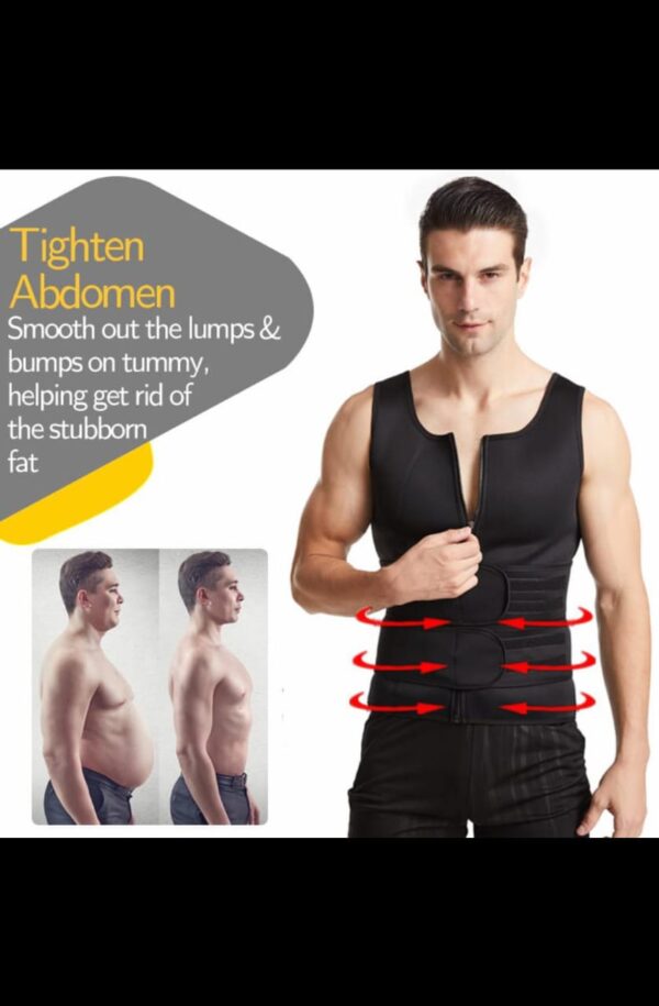 seamless men body shaper vest waist trainer double belt sweat corset top fitness burn abdomen slimming shapewear correct posture - Image 6