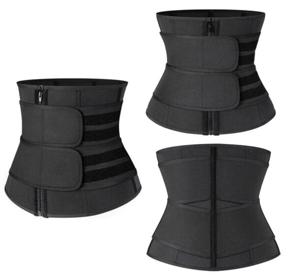 waist trainer belt-slimming body shaper belts sport girdle with two strap - Image 3