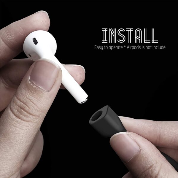 anti lost silicone earphone rope holder cable for airpods strap wireless bluetooth headphone neck strap cord string 55cm - Image 6