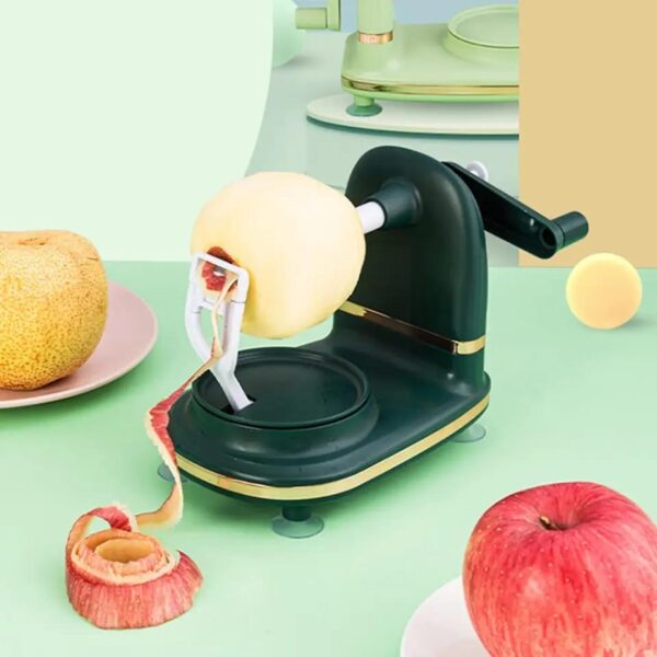 manual rotation multifunctional apple peeler creative kitchen cutter tool fruit machine hand-cranked fruit peeler apple pear slicer (random color) - Image 2