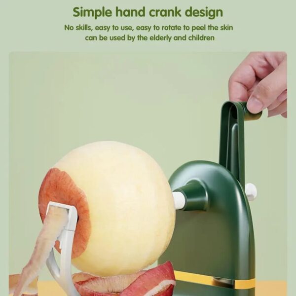 manual rotation multifunctional apple peeler creative kitchen cutter tool fruit machine hand-cranked fruit peeler apple pear slicer (random color) - Image 3