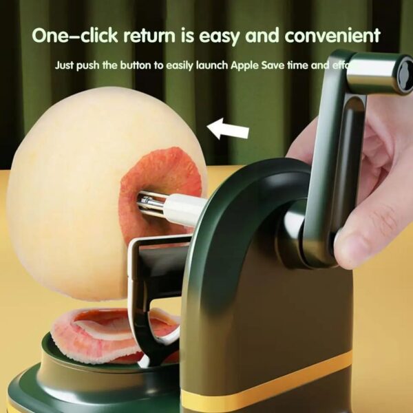 manual rotation multifunctional apple peeler creative kitchen cutter tool fruit machine hand-cranked fruit peeler apple pear slicer (random color) - Image 4