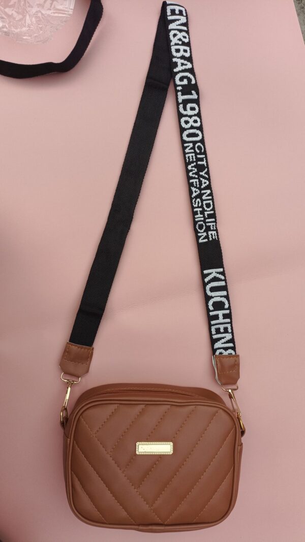 leather square shoulder bag | pu leather shoulder bag for women, girls | fashion women's shoulder bag - Image 3