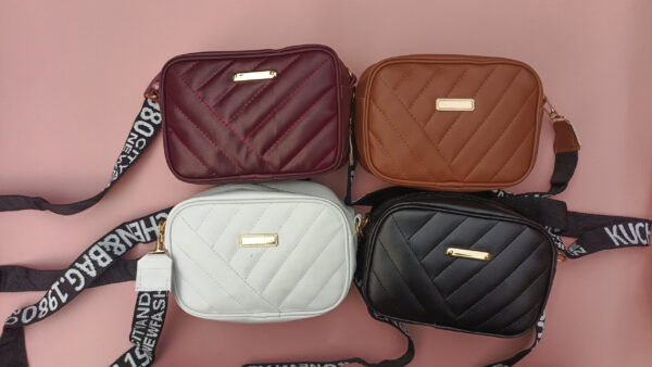 leather square shoulder bag | pu leather shoulder bag for women, girls | fashion women's shoulder bag - Image 2