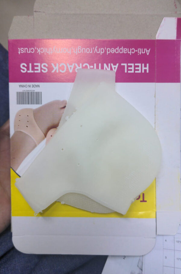 pair of half heel pain anti crack silicone set - anti crack  for pain relief unisex - Image 2