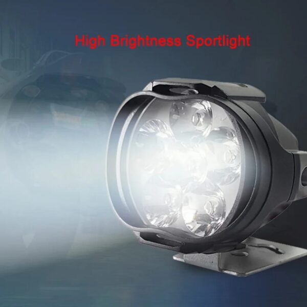2 pcs motorcycle headlights plus switch led white super bright 6led working front light motorbike fog lamp 1600lm scooters spotlight - Image 3