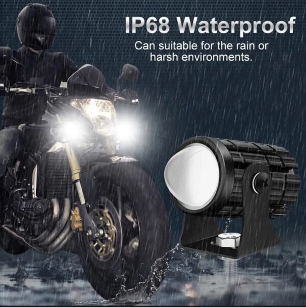 2 pcs mini drive fog light with ( 3 point ) gift fog light for all bikes with yellow & white colour . for bike ,car , jeep . - Image 5
