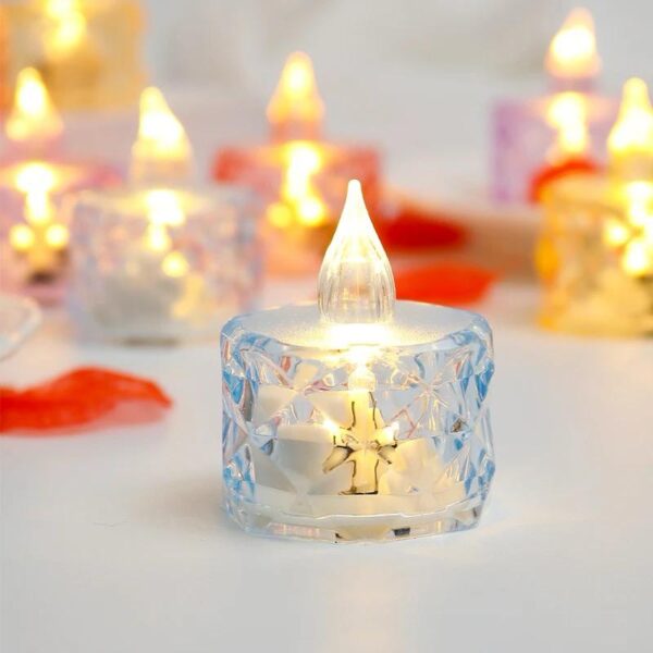 pack of 12 warm white flameless led tealight candle decorative battery operated tea lights - Image 5