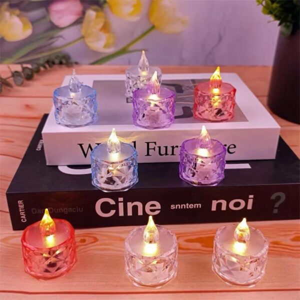 pack of 12 warm white flameless led tealight candle decorative battery operated tea lights - Image 8