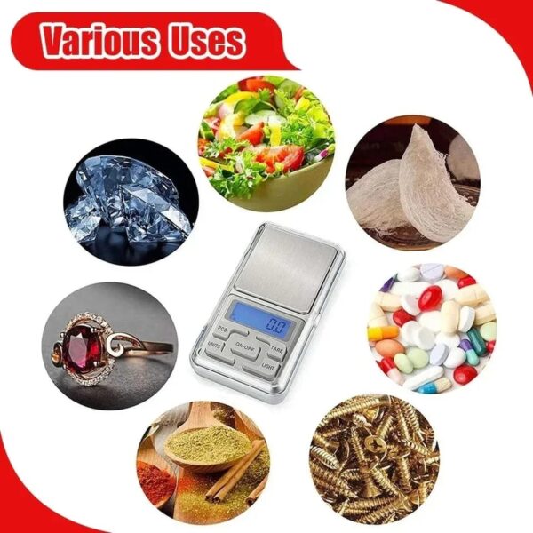 mini electronic scales high precision pocket digital scale for gold sterling jewelry balance gram for kitchen scale 500gx0.1g - Image 12