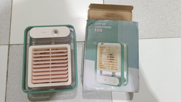 rechargeable mini mist humidifier fan portable desktop air conditioner usb mini air cooler fan water cooling fan with 3 speed spray humidifier purifier indoor,outdoor  (random color) - Image 3