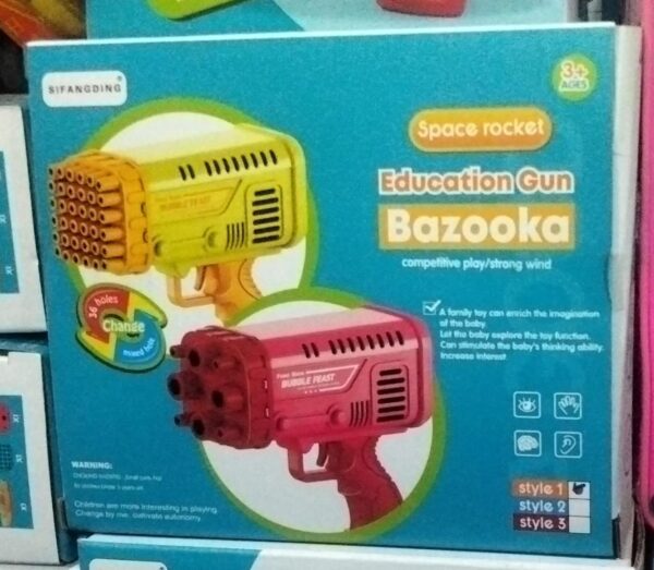 36 / 8 hole bazooka bubble water gun | bazooka water bubble gun toy for kids, toddlers | out door fun water spray gun (random color) - Image 8