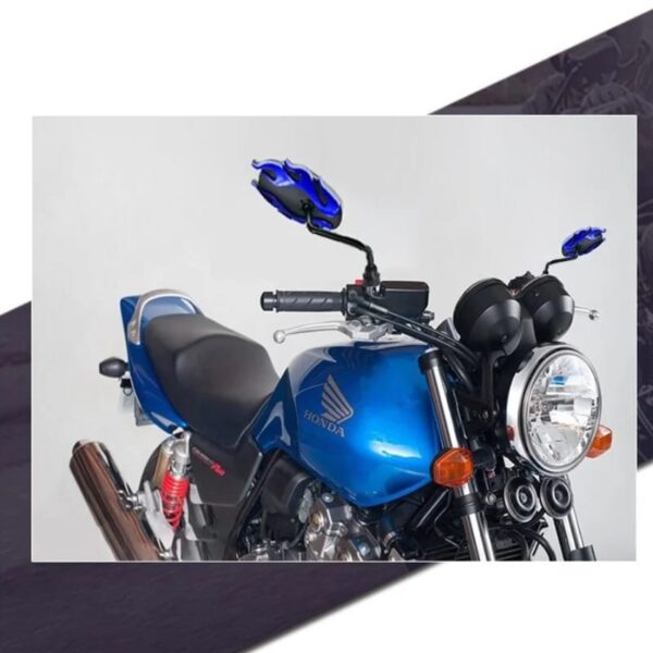 1pair motorcycle universal side rear view mirrors back side mirrors for dirt bike honda yamaha kawasaki suzuki taotao lifan (random color) - Image 8