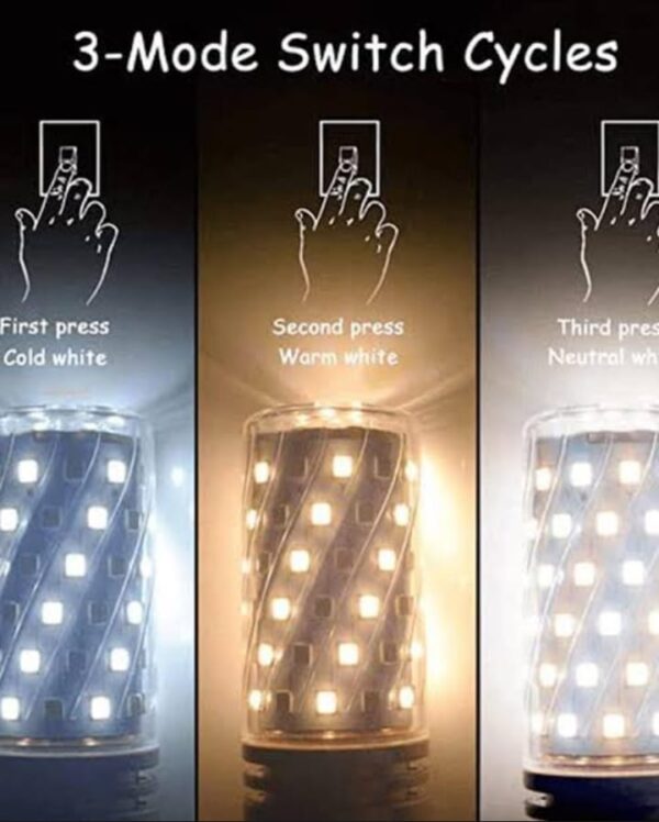 e14 led corn light lamp bulb | 3 in 1 light modes chandelier, candle led light for home & decoration - 12w/16w - Image 15