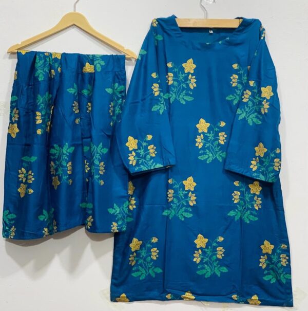 2 pcs dress flower shrara print - Image 14