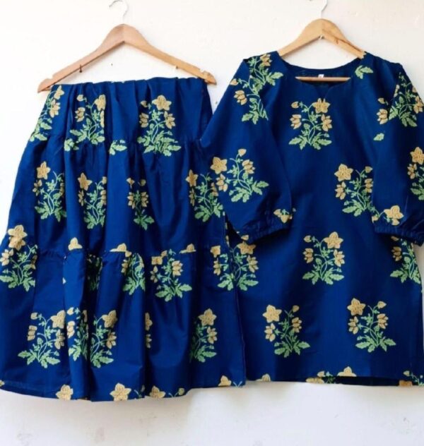 2 pcs dress flower shrara print - Image 11