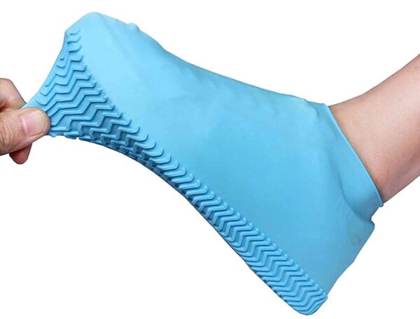 rain boot thicken waterproof silicone gel shoe cover rain (color random) - Image 4
