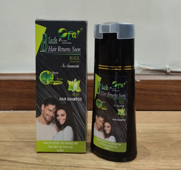 black hair color dye shampoo - 200ml - Image 6