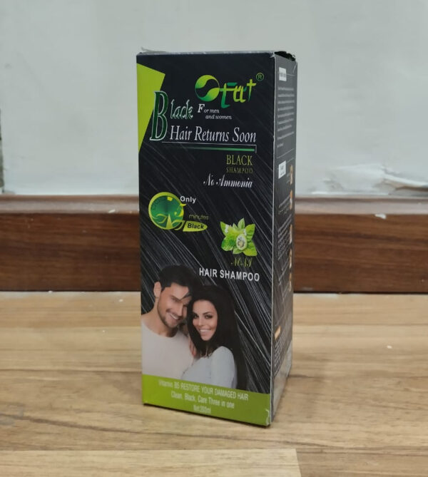 black hair color dye shampoo - 200ml - Image 5