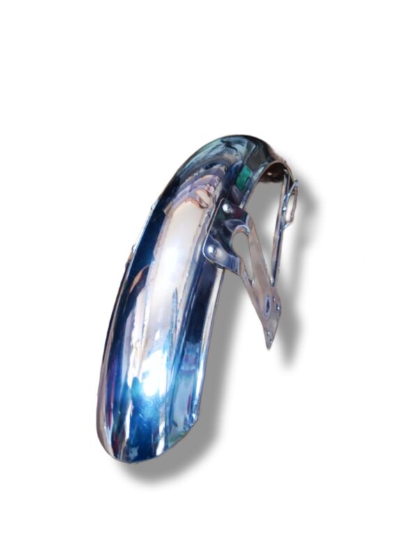 front cut mudguard for 70cc and 125cc cafe racer bikes | chrome mudguard metal quality - Image 3