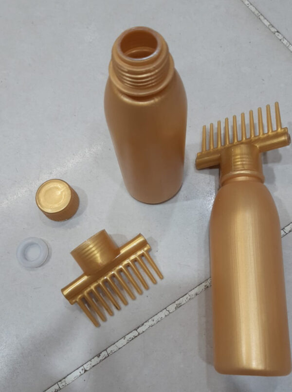 hair oil applicator bottle, root oiling comb bottle for hair coloring, shampoo, oiling and dye ( empty bottle) - Image 3