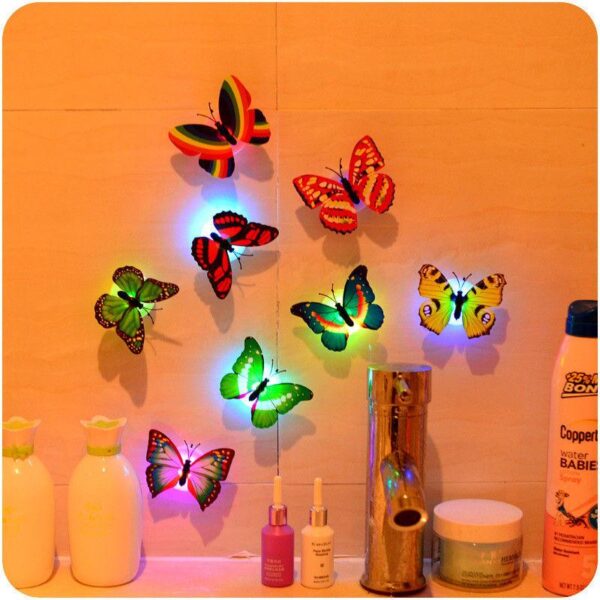 glow in the dark 3d led butterfly night light led color changing for kids room (1 pcs butterfly) - Image 6