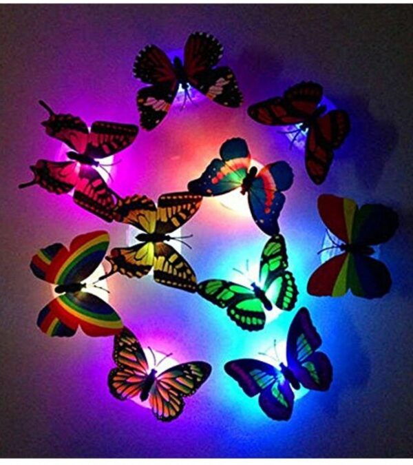 glow in the dark 3d led butterfly night light led color changing for kids room (1 pcs butterfly) - Image 10