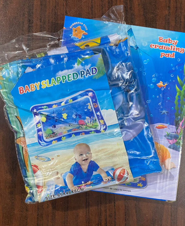 water play mat for infants, toddlers | inflatable tummy time mat - 60x50x8 cm (random color) - Image 5