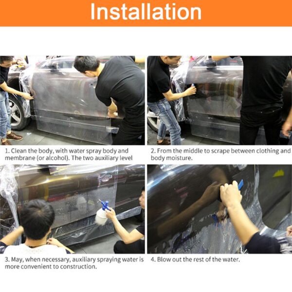 ppf rhino skin cars paint protection film for car wrapping transparent auto vehicle coating sticker size: (50 x 200cm) - Image 4