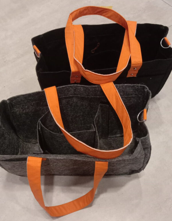 foldable travel felt storage bag baby diaper caddy organizer (random color) - Image 4